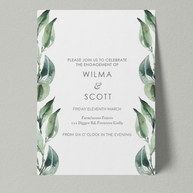 Growing Vines Engagement Invitations