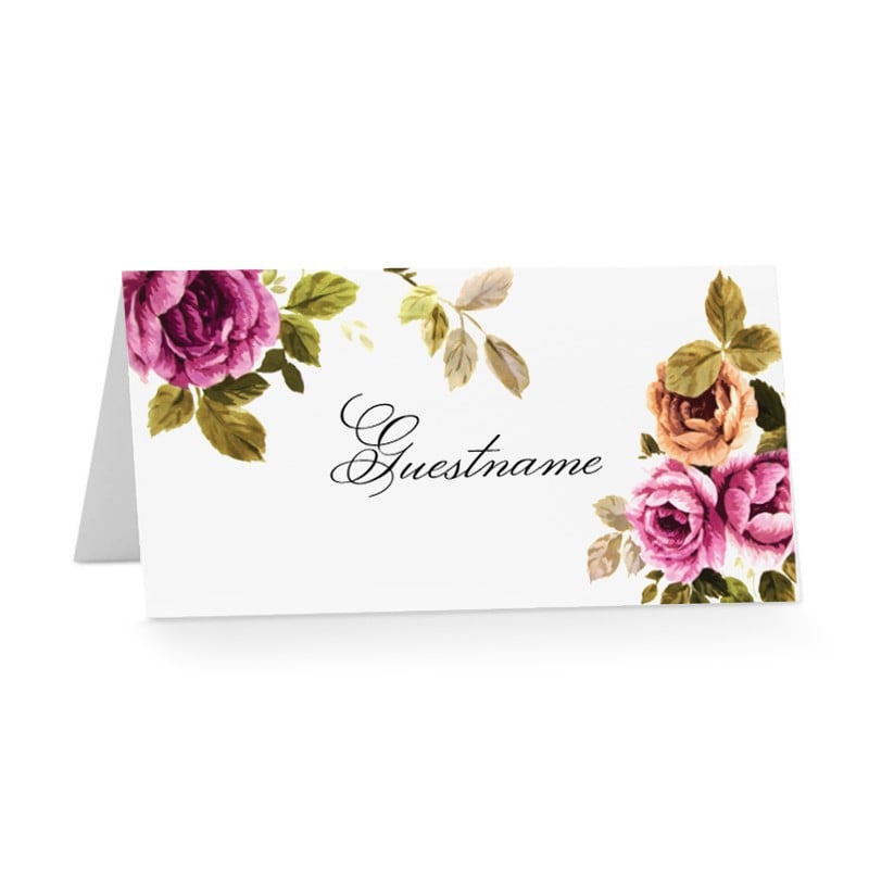 Vintage Floral Placecards