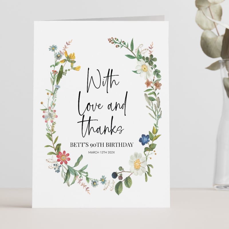 Vintage Garden Thank You Cards