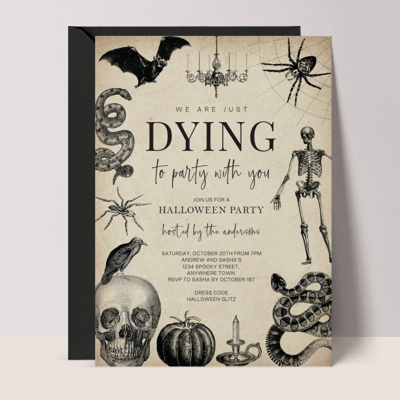 Vintage Halloween Invitation