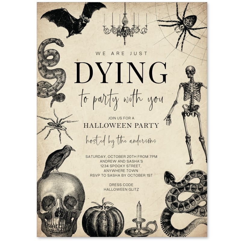 Vintage Halloween Invitation