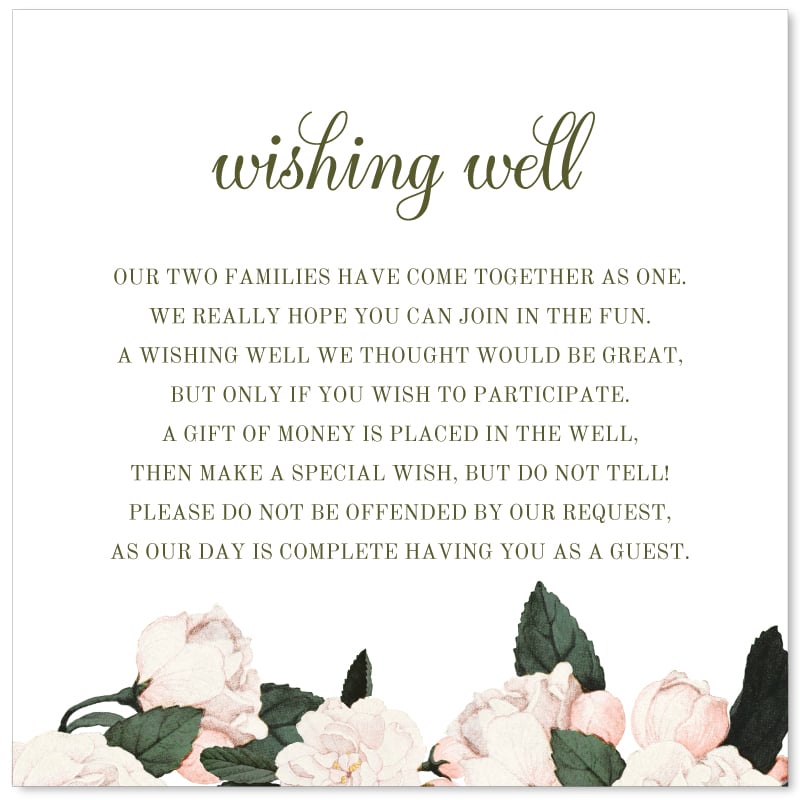 Vintage Roses Wishing Well Card
