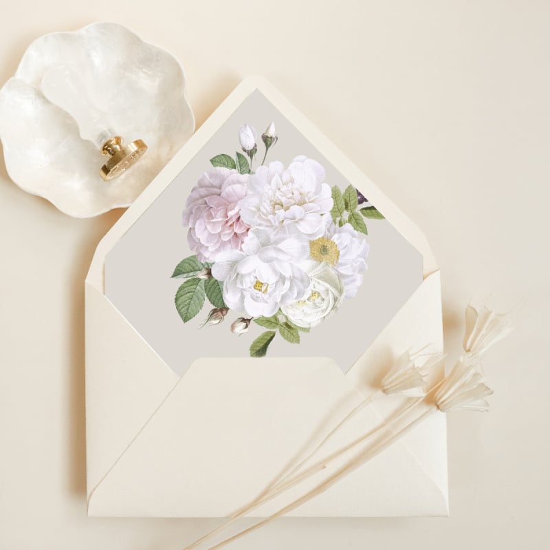 Vintage Wedding Printed Envelope Liner