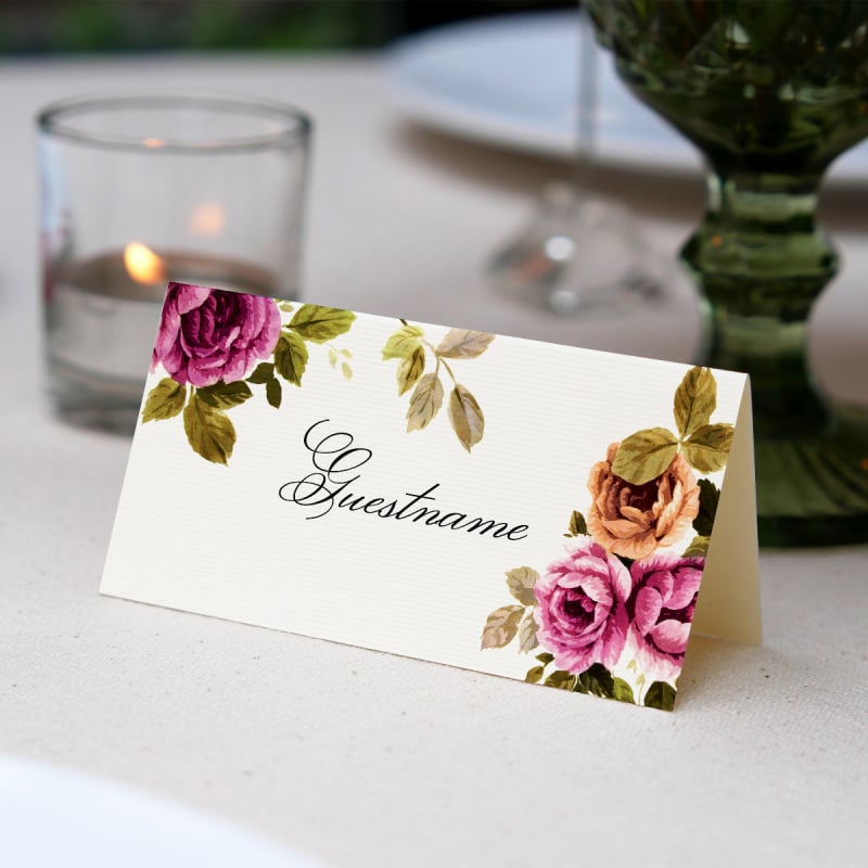 Vintage Floral Placecards