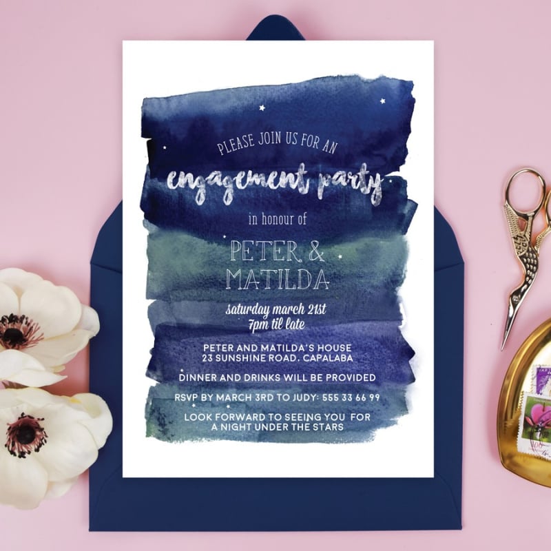 Dream Chaser Engagement Invitations