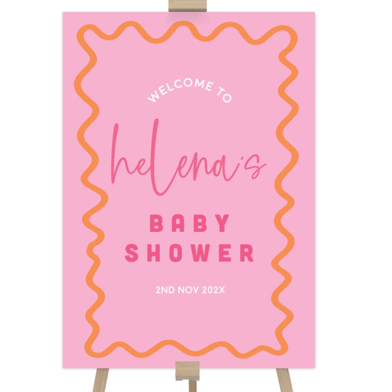 Wavy Welcome Sign