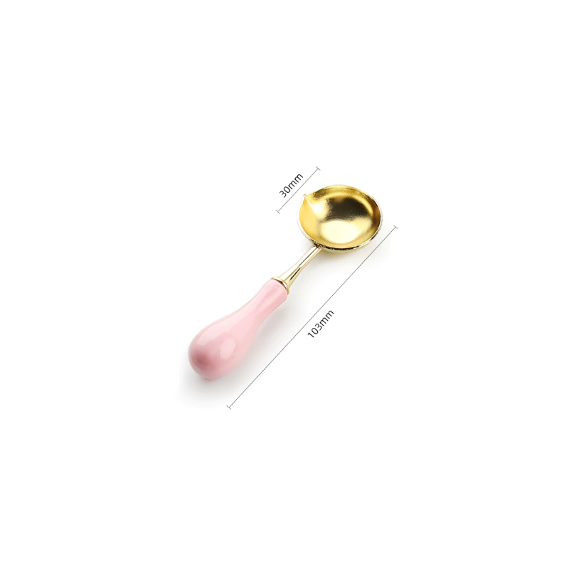 Pink Handle Wax Melting Spoon