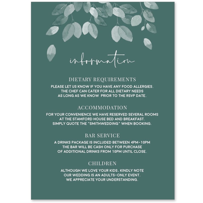 Earthy Information Card