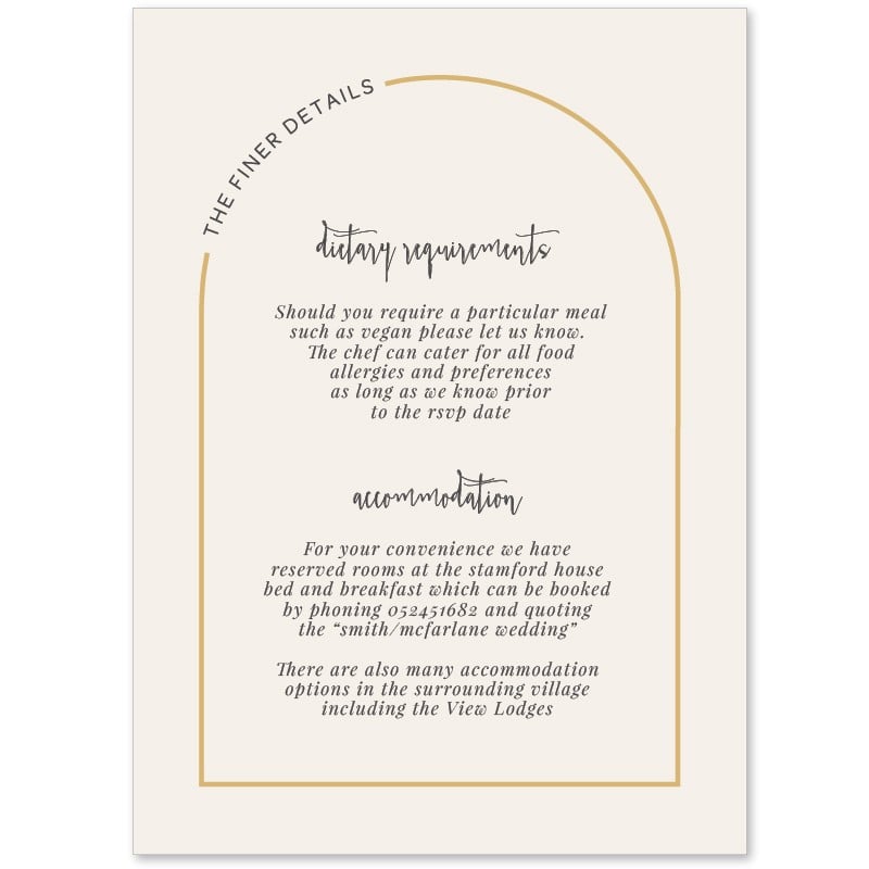This Modern Love Information Card