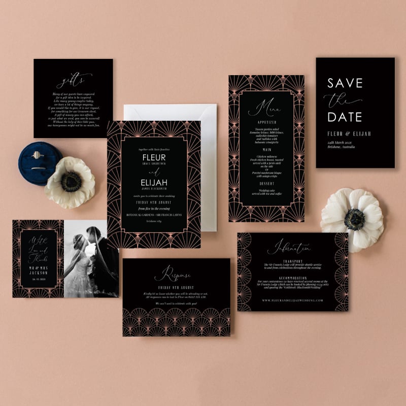 Putting on the Ritz Wedding Menu
