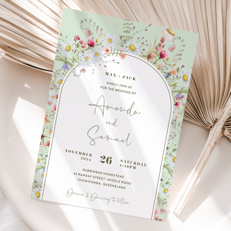 Spring Vibes Wedding Invitations