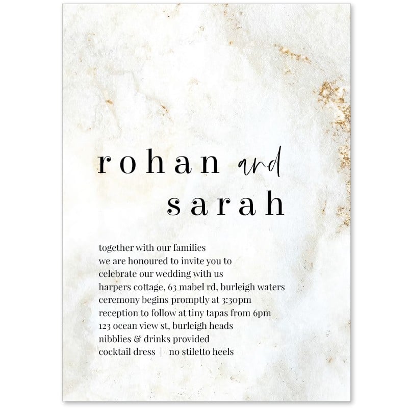 Marbled Modern Wedding Invitations