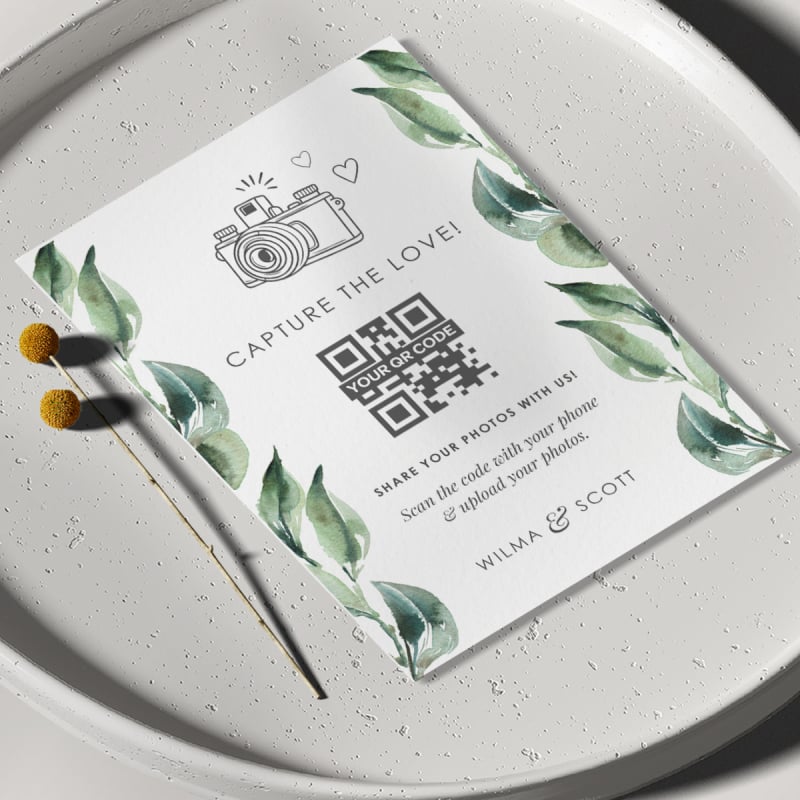 Growing Vines Photo QR Code Card