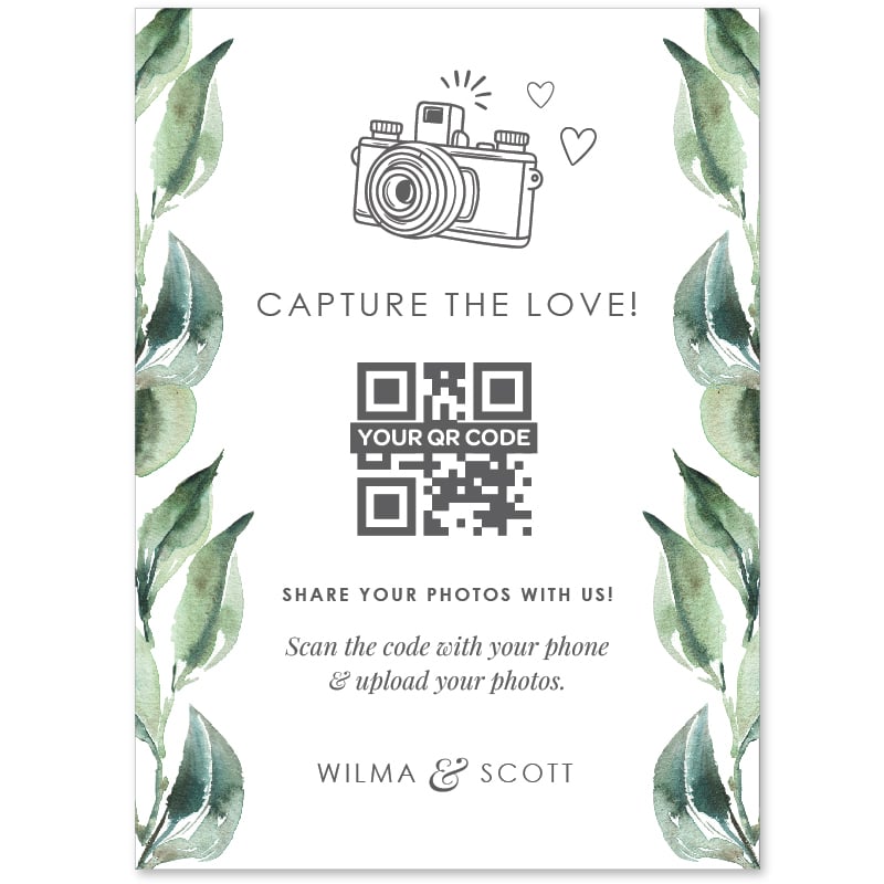 Growing Vines Photo QR Code Card