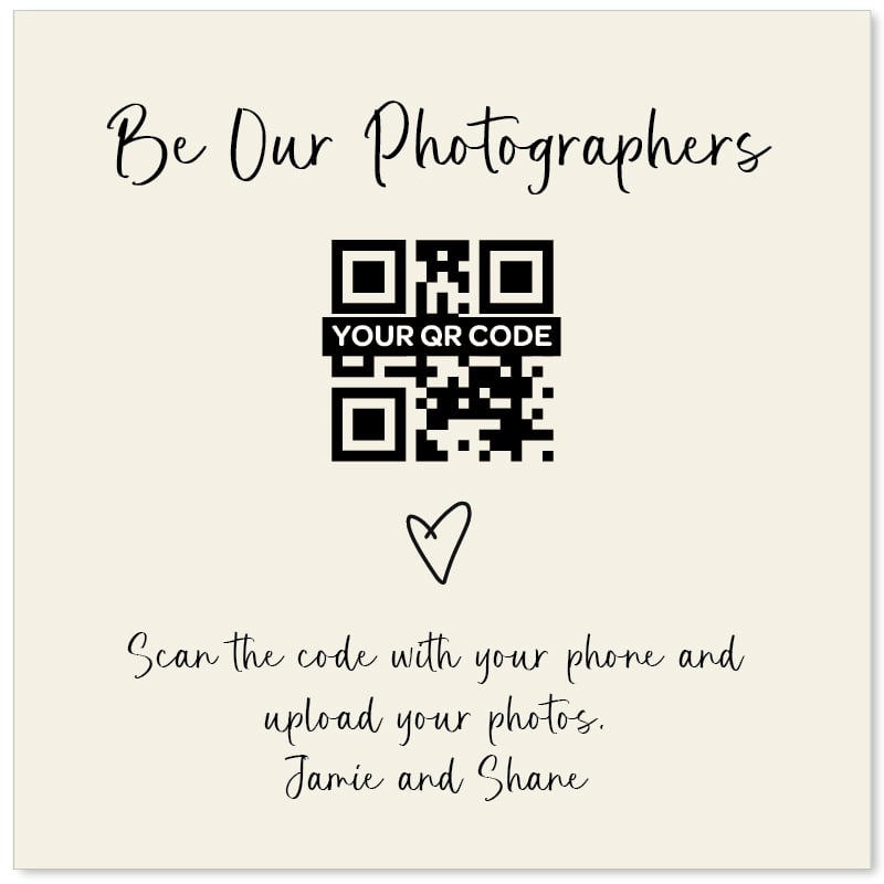 Clarissa Wedding Photo QR Code Card