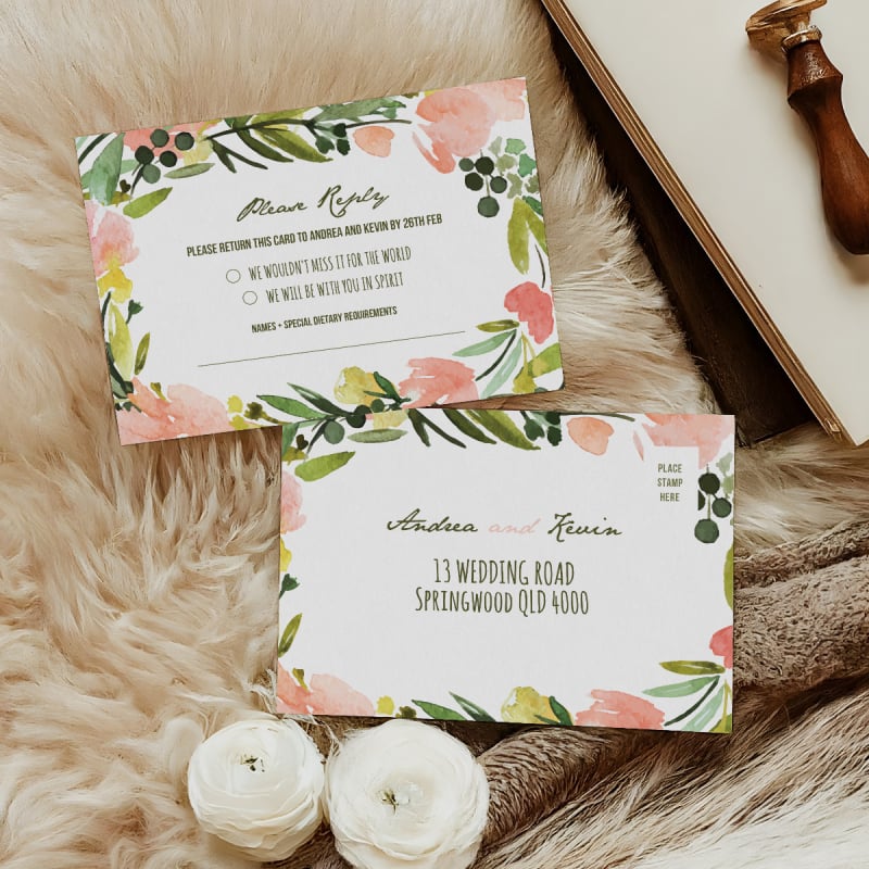 Blooming Wedding Response Card