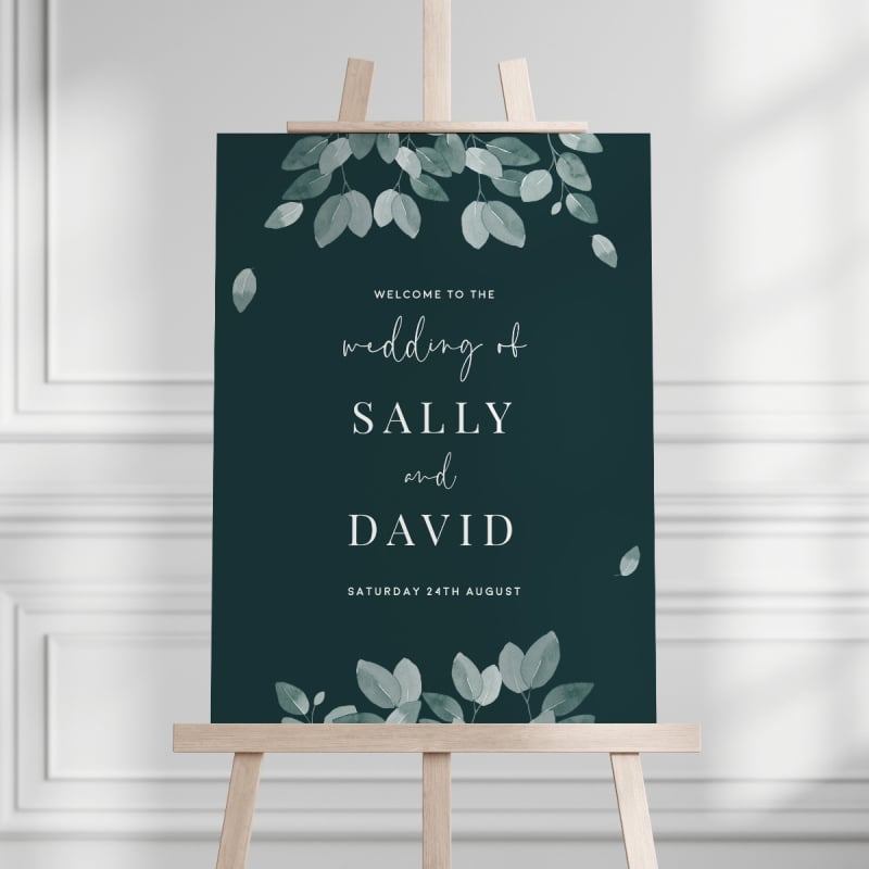 Earthy Wedding Welcome Sign 