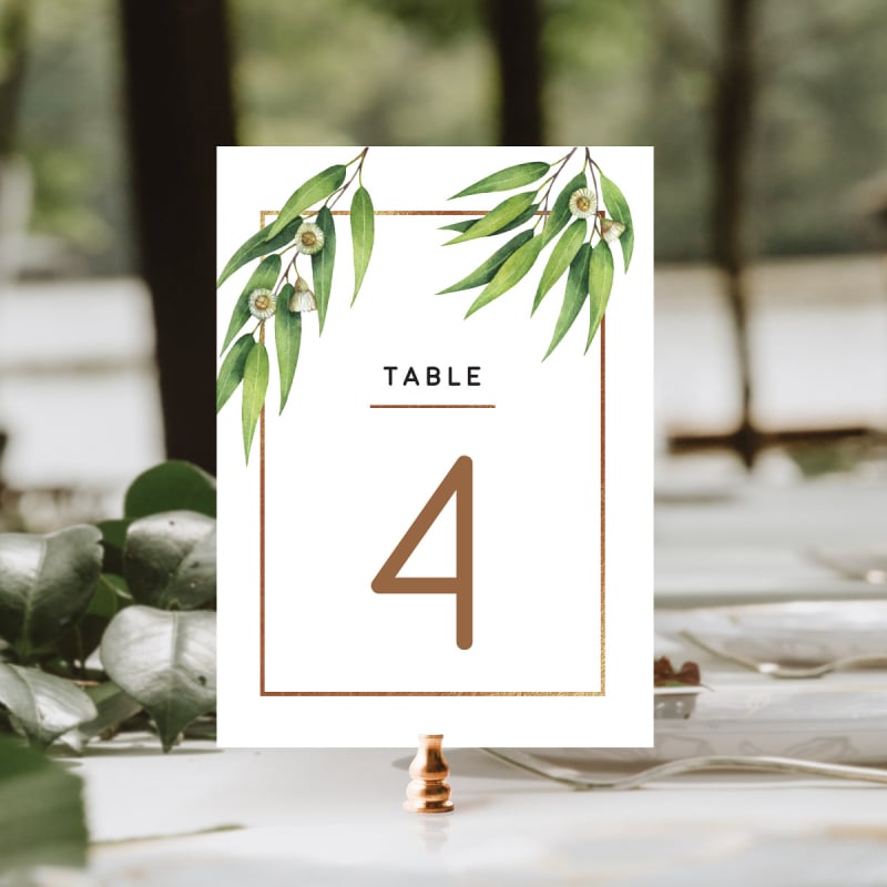 Australian Native Table Numbers 