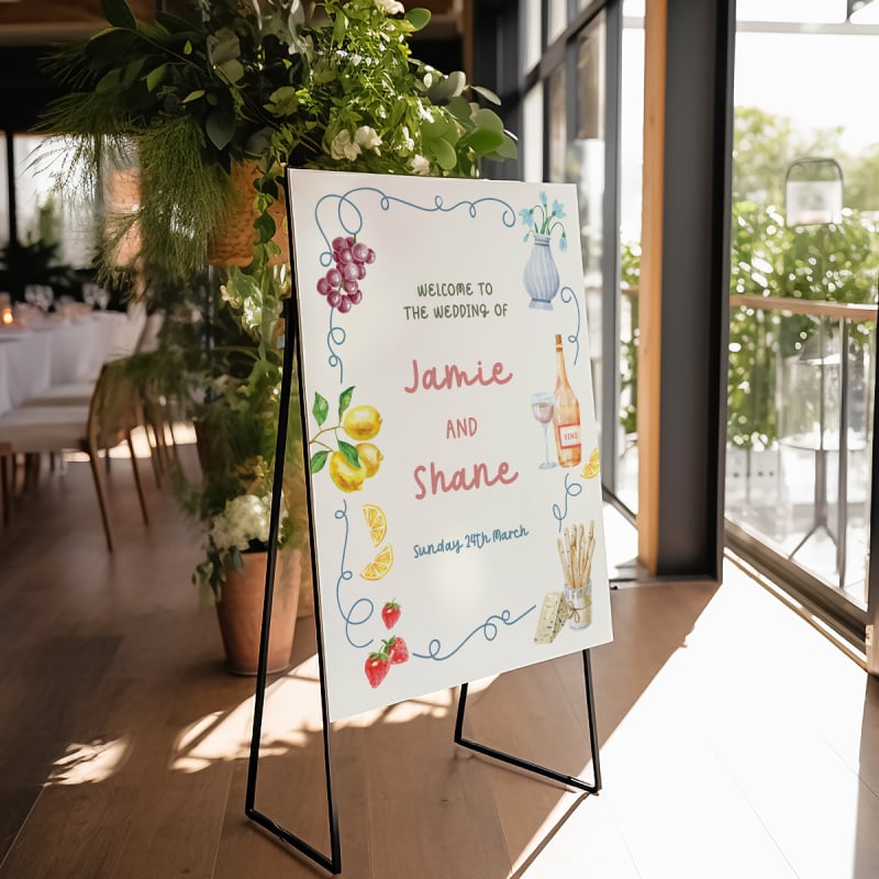 White Lotus Themed Welcome Sign 