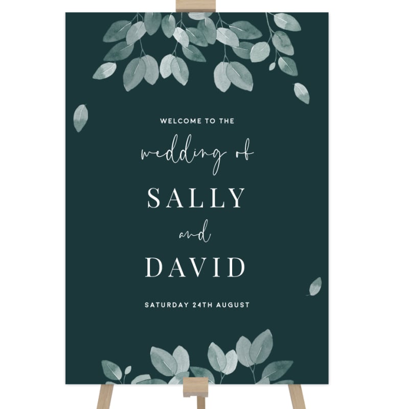 Earthy Wedding Welcome Sign 
