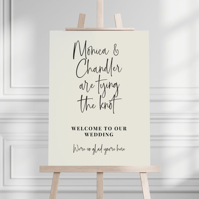 Bold Type Wedding Welcome Sign 