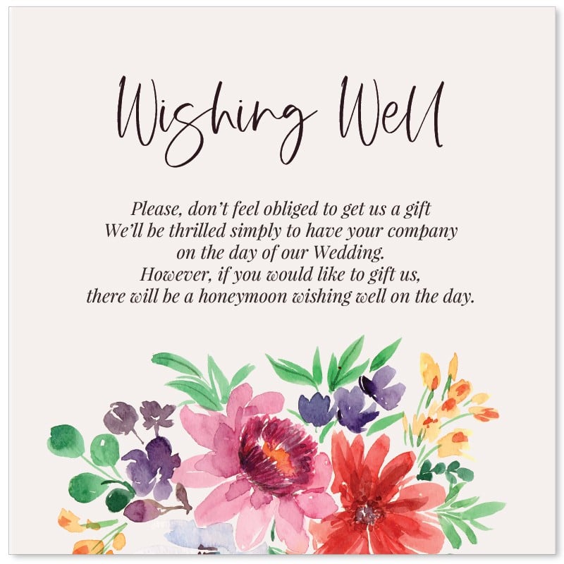 Stylish Type Wishing Well Card
