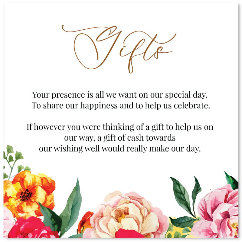 Bright Blooms Wishing Well Card 