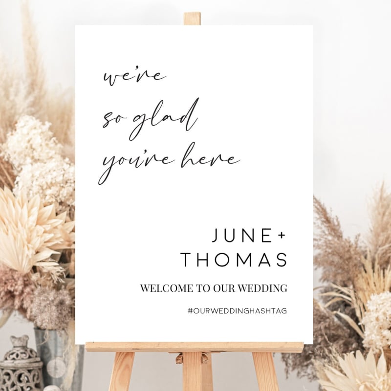Innocent Wedding Welcome Sign