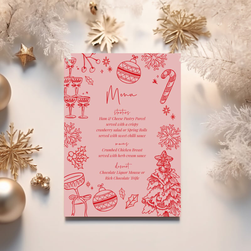 Whimsical Christmas Menus