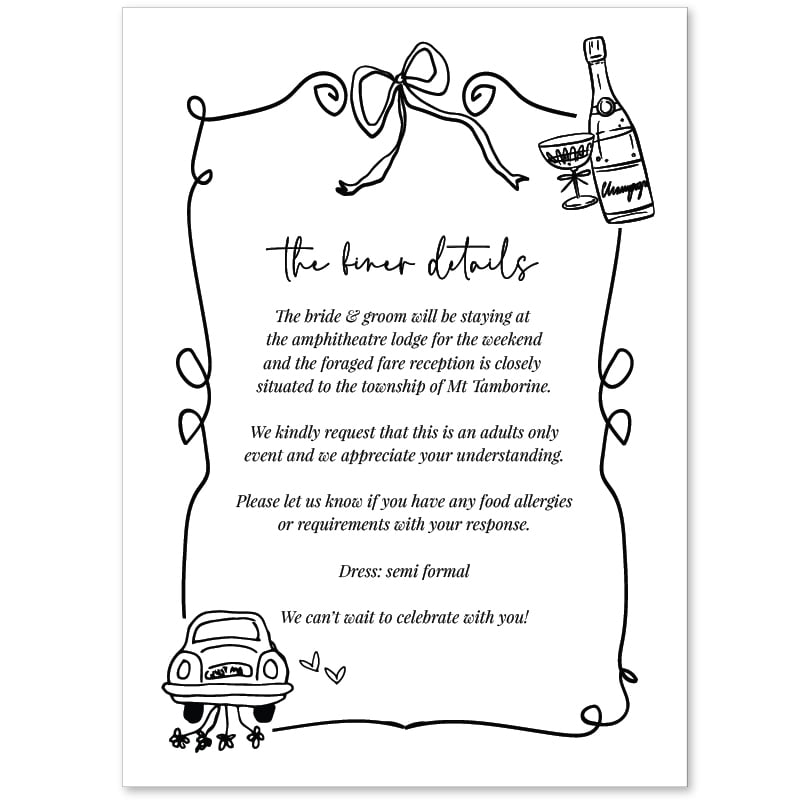 Whimsical Information Cards