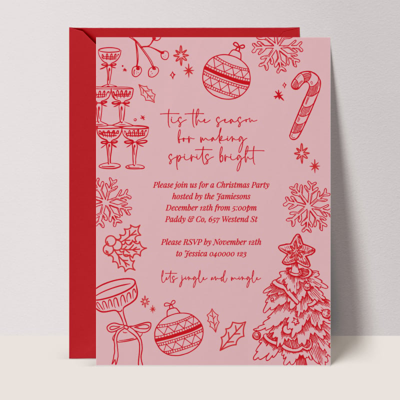 Whimsical Christmas Invitations