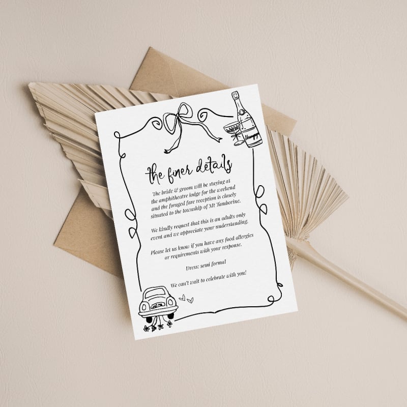 Whimsical Information Cards