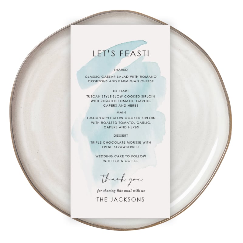 Whisper Wedding Menu