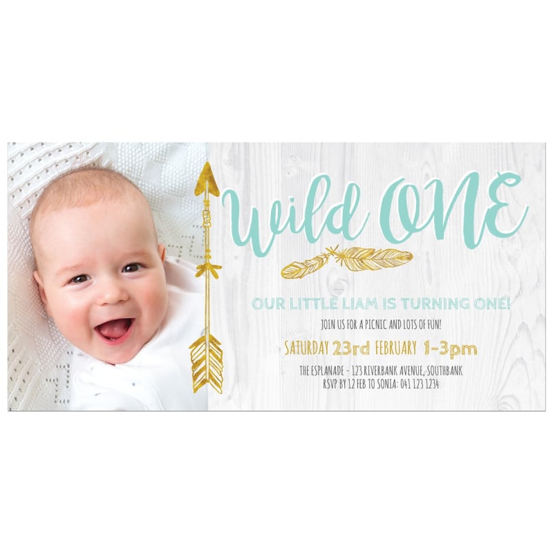 Wild One Birthday Invitations