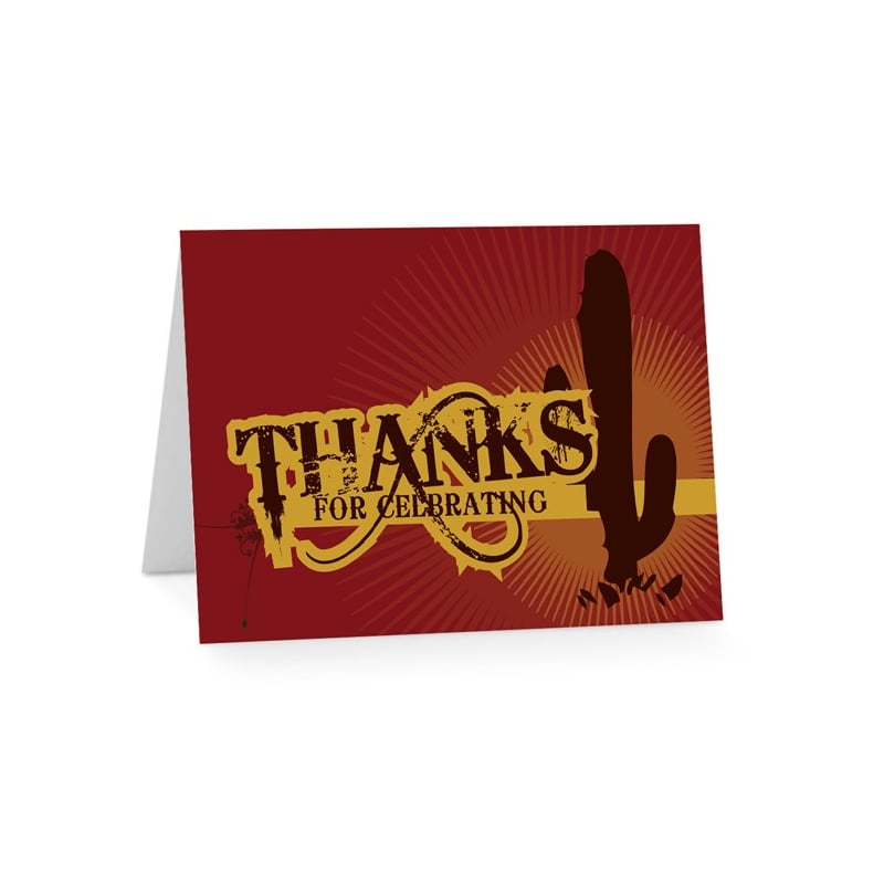 Wild West Birthday Thank You Cards