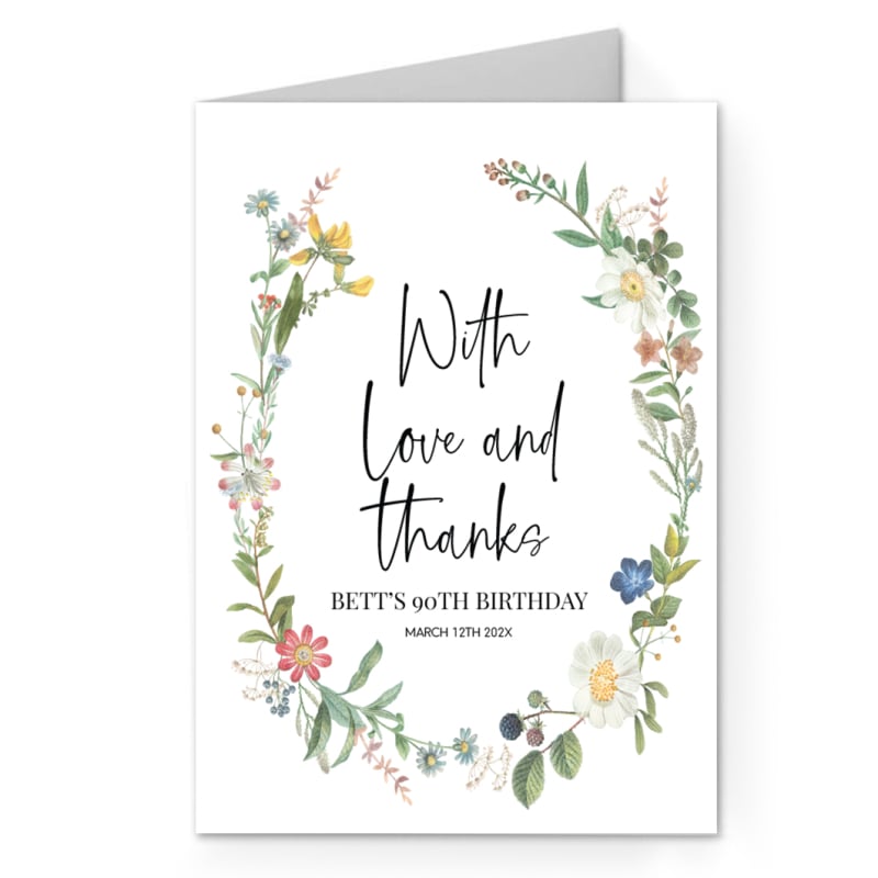 Vintage Garden Thank You Cards