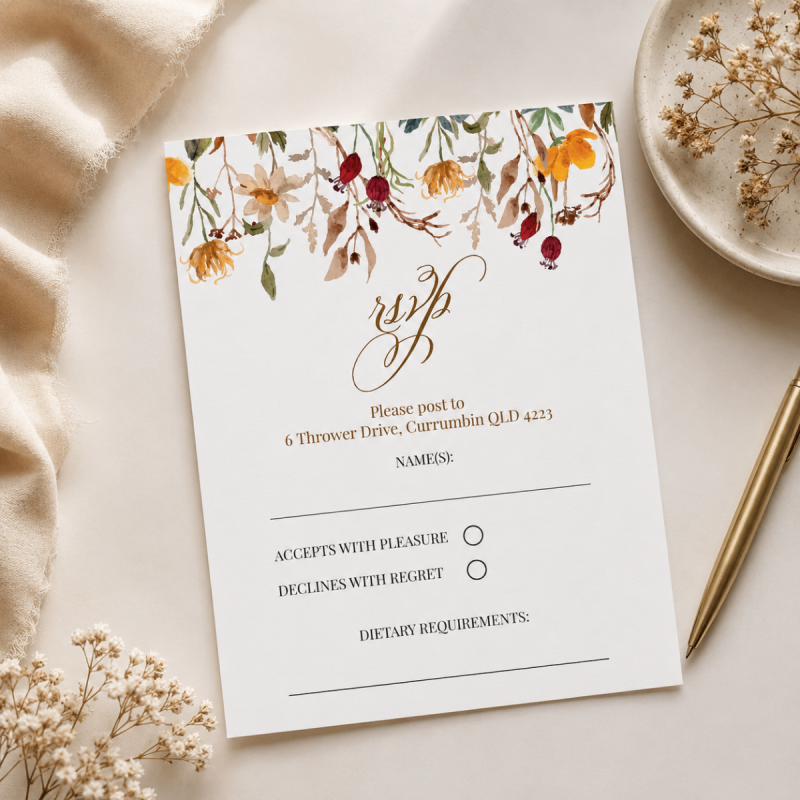 Delight Wildflower Response Card