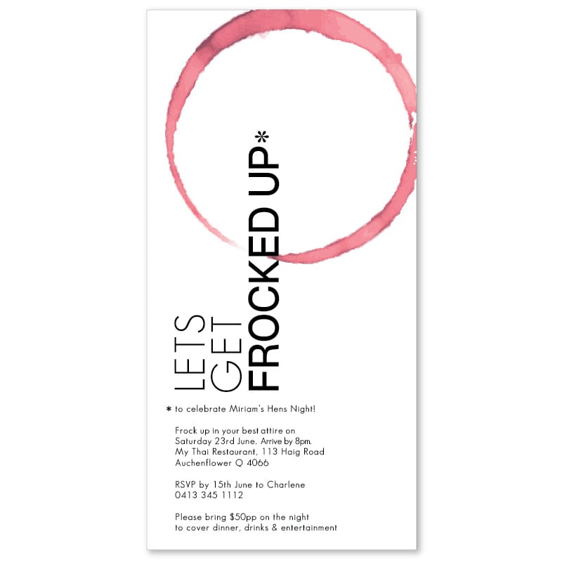 Frocked Up Hens Invitations
