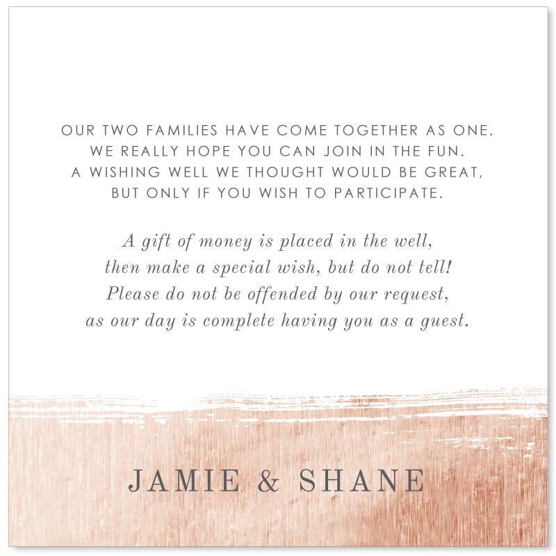 Rose Gold Wishing Well Card