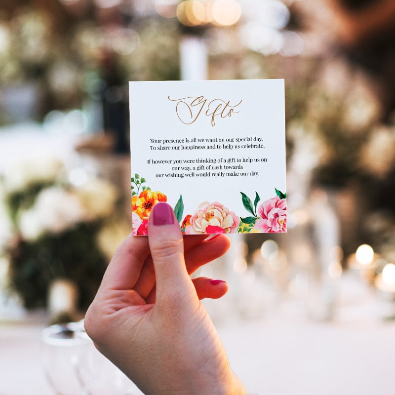 Bright Blooms Wishing Well Card 