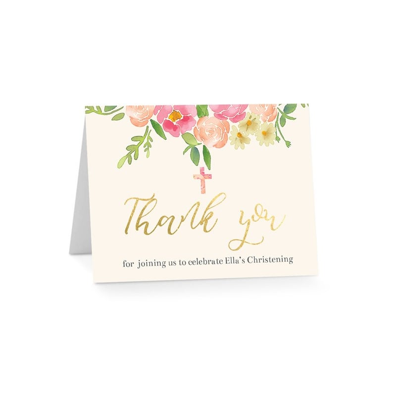 Wrapped Up Christening Thank You Cards
