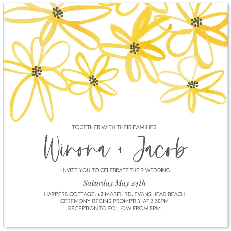 Daisy Chain Wedding Invitations