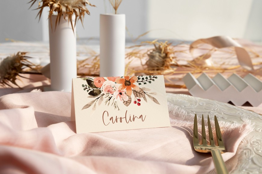 Elegant Boho Wedding Placecards