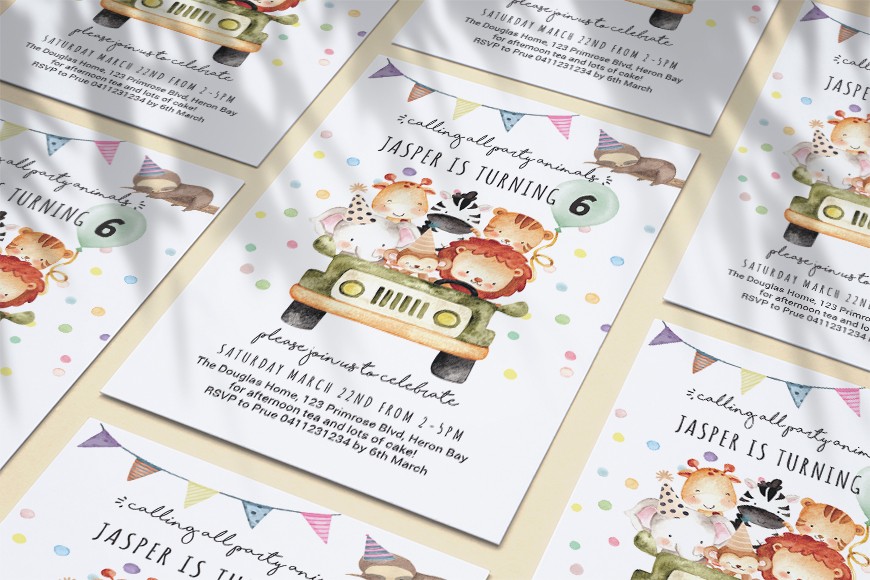 Party Animals Invitations